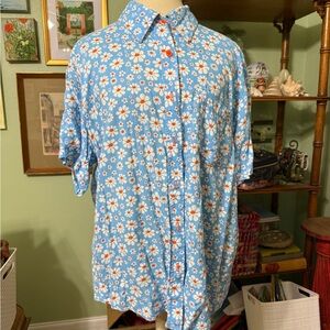Big Bud Press Blue Floral Button Down Shirt
